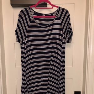 Navy and White Stripe Dress